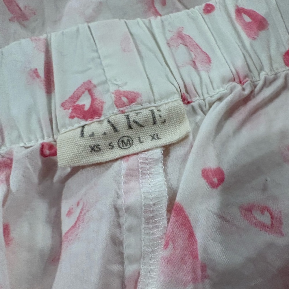 Pink Heart Pattern Pajama Set Lake - Picture 4 of 4